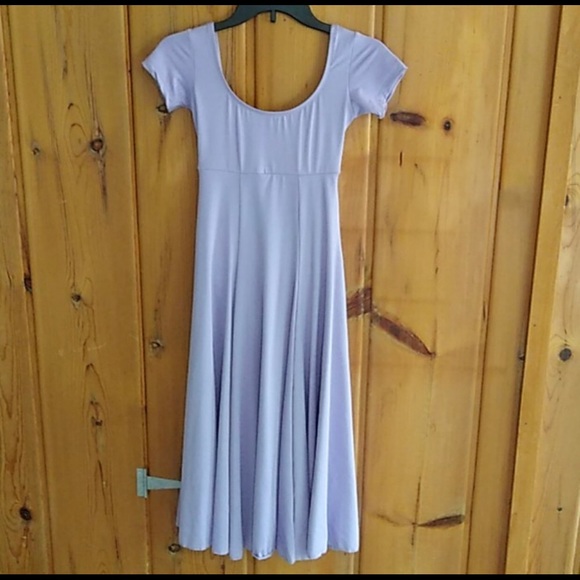 Lavender dance dress with built in leotard - Picture 4 of 8